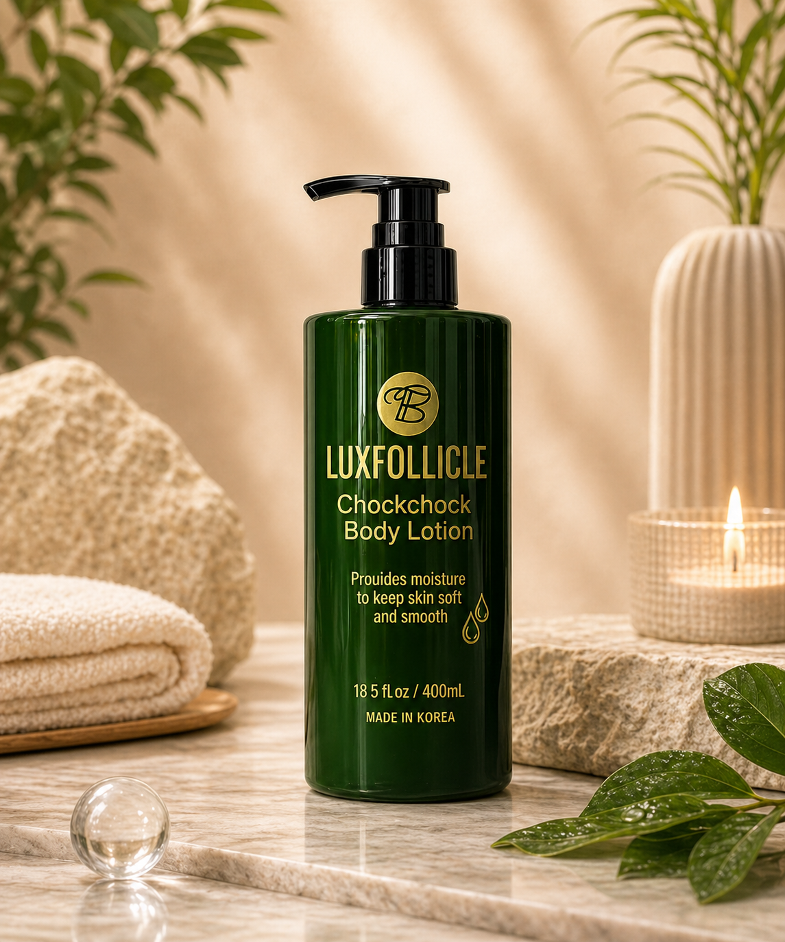 Luxfollicle Chockchock Body Lotion bottle